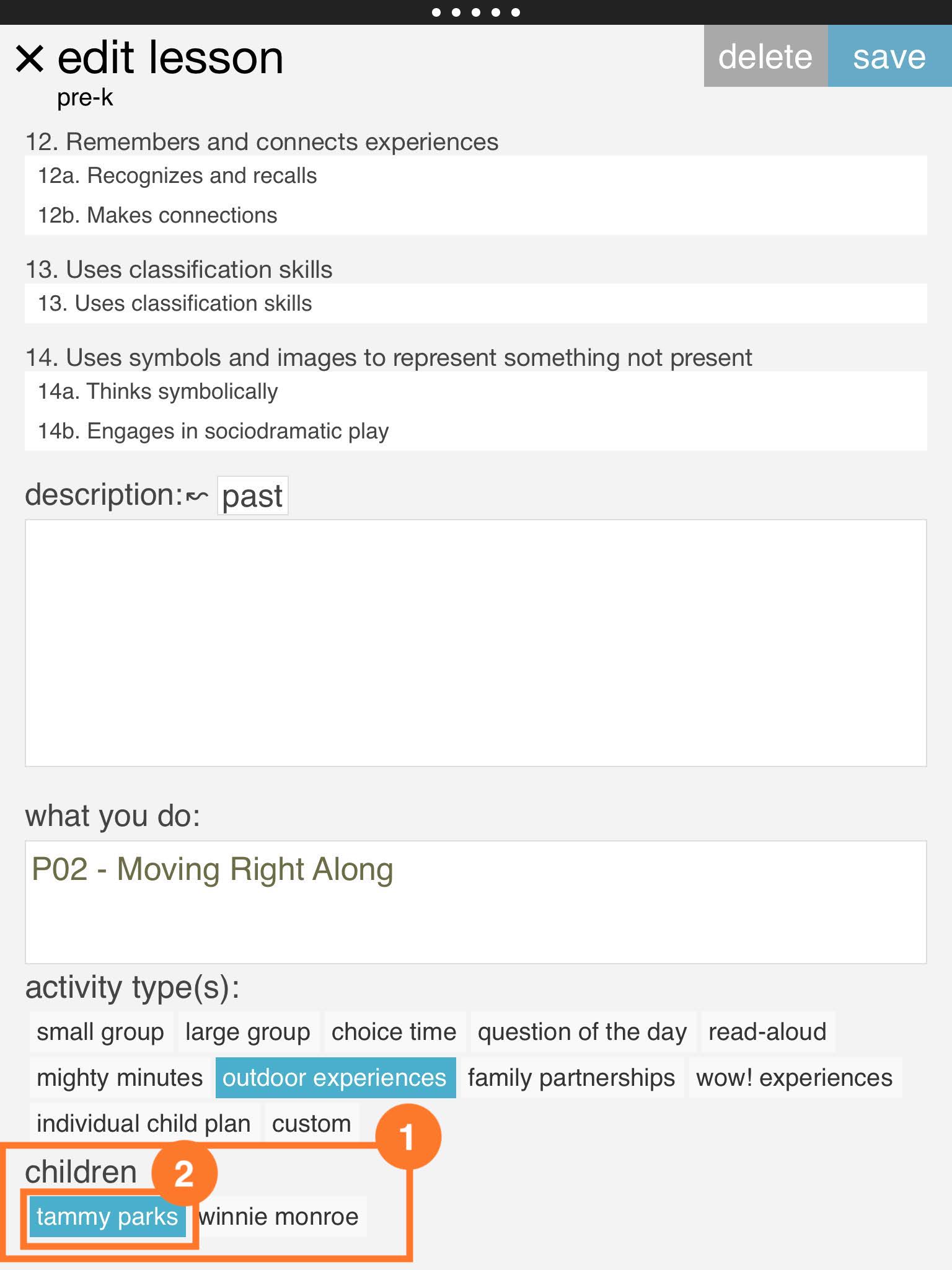 Viewing and Editing Lesson Plans Synced from the Teach Area on the