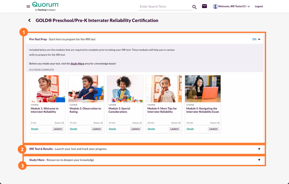 Now Available Preschool/PreK Interrater Reliability Certification Now in Quorum (August 2023)