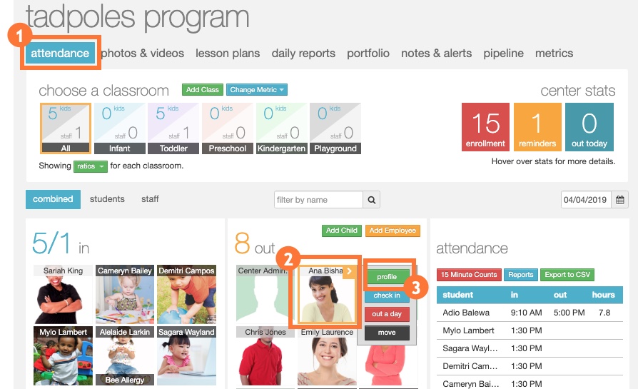 How do I track staff members’ expiration dates for their physicals, CPR trainings, and first aid