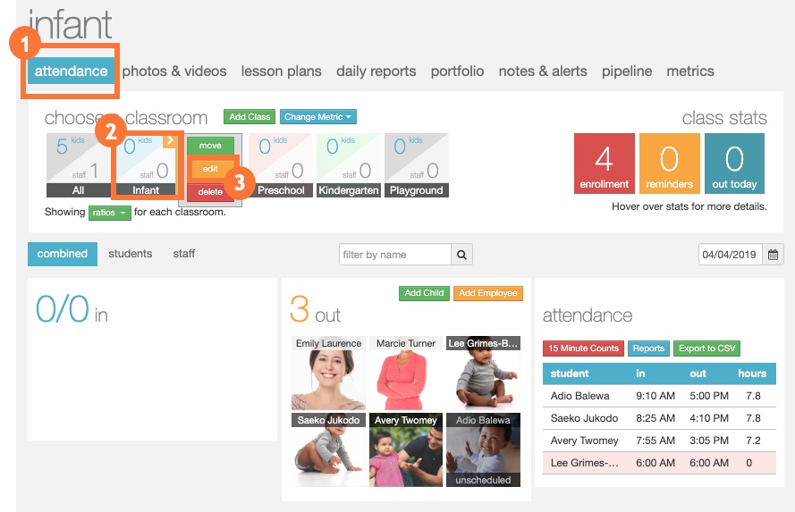 Monitoring Classroom Ratios in Tadpoles