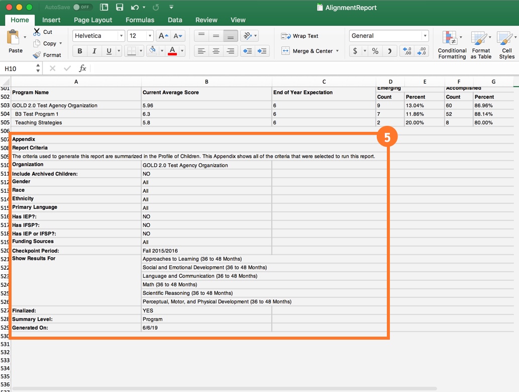 Alignment Report - Administrators
